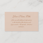 Golden Hawaiian Flowers Visitekaartjes (Achterkant)