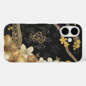 Golden Hawaiian Hibiscus & Tapa Fusion Telefoonhoe Case-Mate iPhone Case (Achterkant (horizontaal))