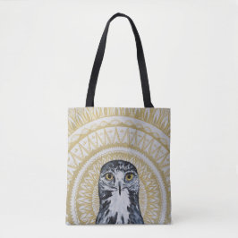 Golden Hawk Mandala Tote Bag
