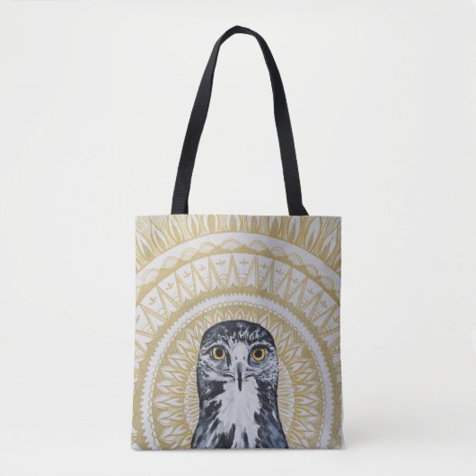Golden Hawk Mandala Tote Bag (Voorkant)