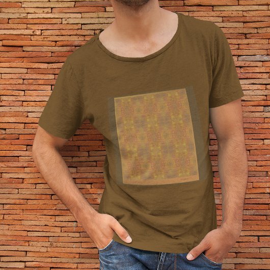 Golden Haze Abstract op bruin T Shirt