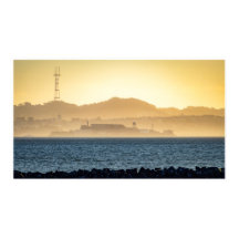 Golden Haze Over Alcatraz – San Francisco Print