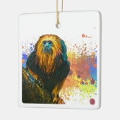 Golden Headed Lion Tamarin Keramisch Ornament (Links)