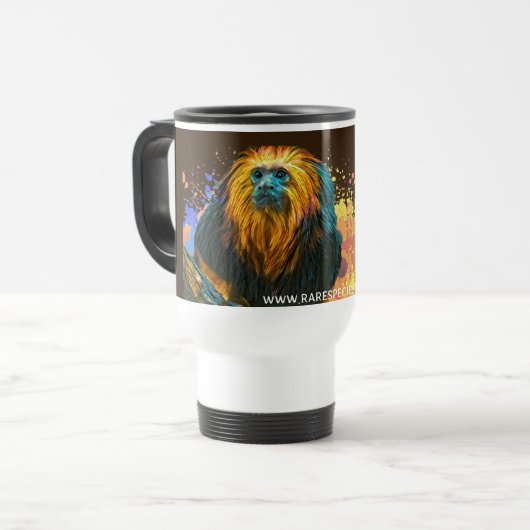 Golden Headed Lion Tamarin Travel Mug Reisbeker (Voorkant links)
