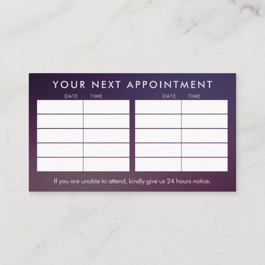 Golden Healing Hands Energy Spiral Appointes Visitekaartje (Achterkant)