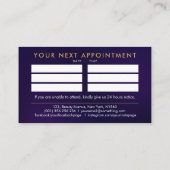 Golden Healing Hands Energy Spiral on violet Visitekaartje (Achterkant)