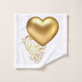 Golden Heart Badhanddoek Set Bad Handdoek (Wasdoekje)