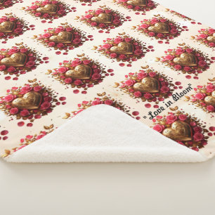 "Golden Heart Beats" Sherpa Deken