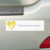 Golden Heart Bumpersticker (Op auto)