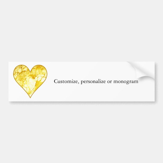 Golden Heart Bumpersticker (Voorkant)