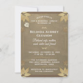 Golden Heart Celebration of Live Memorial Invite Kaart (Achterkant)