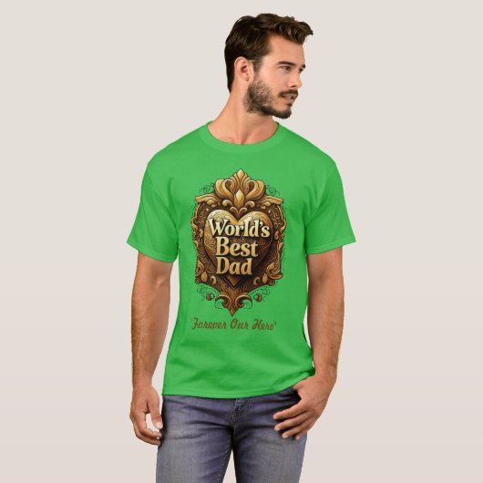 'Golden Heart Dad' T-shirt (Voorkant volledig)