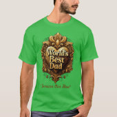 'Golden Heart Dad' T-shirt (Voorkant)