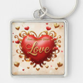 "Golden Heart Glow" Sleutelhanger (Voorkant)