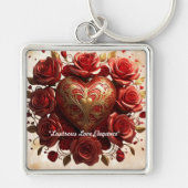 "Golden Heart Glow" Sleutelhanger (Voorkant)