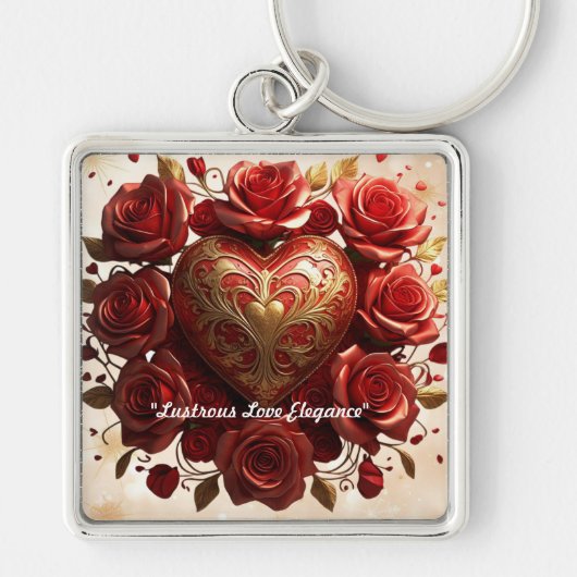 "Golden Heart Glow" Sleutelhanger (Voorkant)