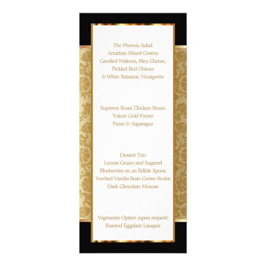 Golden Heart - Menu (Achterkant)