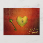 Golden Heart met Key Briefkaart (Voorkant)