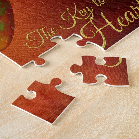 Golden Heart met Key Legpuzzel (Zijkant)