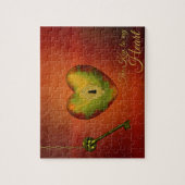 Golden Heart met Key Legpuzzel (Verticaal)