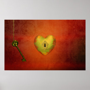 Golden Heart met Key Poster