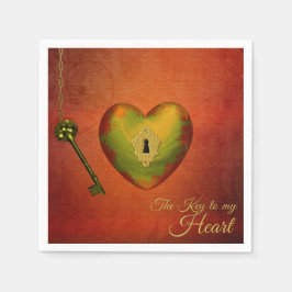 Golden Heart met Key Servet