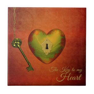 Golden Heart met Key Tegeltje