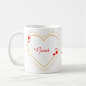 Golden Heart Minimalist Custom Coffee Mug Koffiemok (Links)