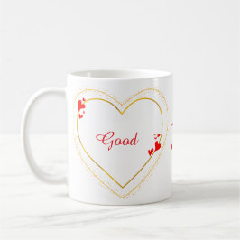 Golden Heart Minimalist Custom Coffee Mug Koffiemok