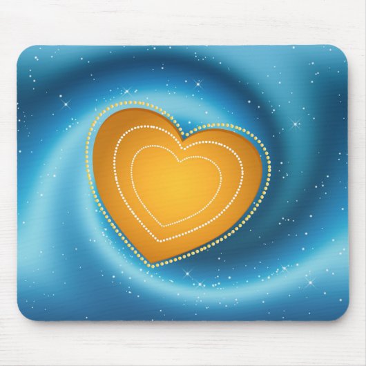 Golden Heart Mousepad Muismat (Voorkant)