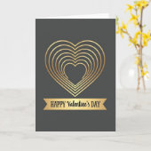 Golden Heart Pattern Valentine Card Kaart (Gele Bloem)