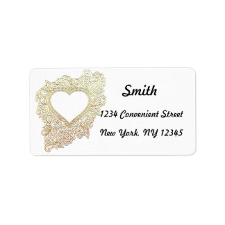 Golden Heart Return Label