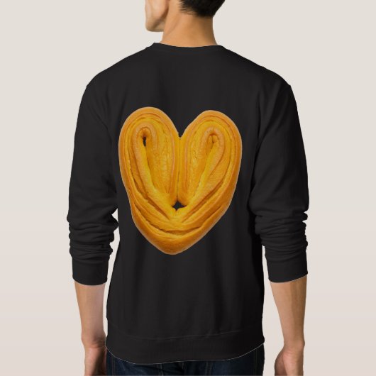 Golden Heart-Shaped Puff Pastry Bread Trui (Achterkant)