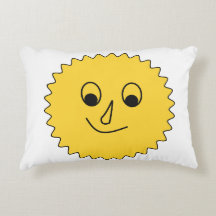 Golden Heart Sun Pillow