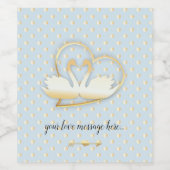 Golden Heart Swans, Gentle Love Wijn Etiket (Enkel label)