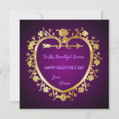  Golden Heart Valentijn Holiday Kaart (Voorkant)