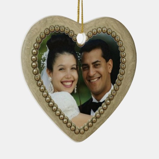 Golden Heart Wedding Ornament (Rechts)