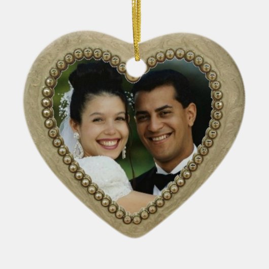 Golden Heart Wedding Ornament (Voorkant)