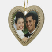 Golden Heart Wedding Ornament (Links)