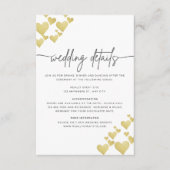 Golden Heartbeat Wedding Details Kaart (Voorkant)