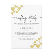Golden Heartbeat Wedding Details Kaart