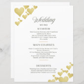 Golden Heartbeat Wedding Menu (Voorkant / Achterkant)