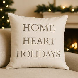Golden Hearth Holiday Throw Pillow Kussen