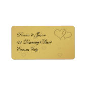Golden Hearts - Adreslabel Etiket (Voorkant)