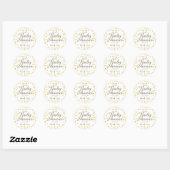 Golden Hearts Baby shower / Sprinkle Favor Ronde Sticker (Vel)