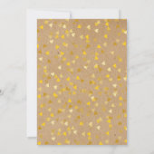 Golden Hearts Baptism Christening Uitnodiging (Achterkant)