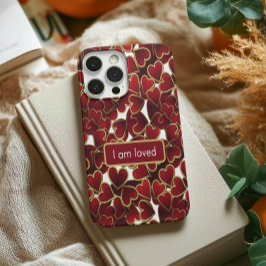 Golden Hearts-bevestiging iPhone 15 Pro Case