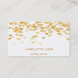 Golden Hearts Confetti Black Glam Delicate Glam Visitekaartje