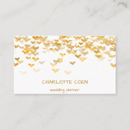 Golden Hearts Confetti Black Glam Delicate Glam Visitekaartje