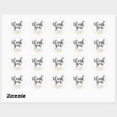 Golden Hearts Confetti Dank u Ronde Sticker (Vel)